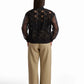 Black Floral Textured Zip Jacket