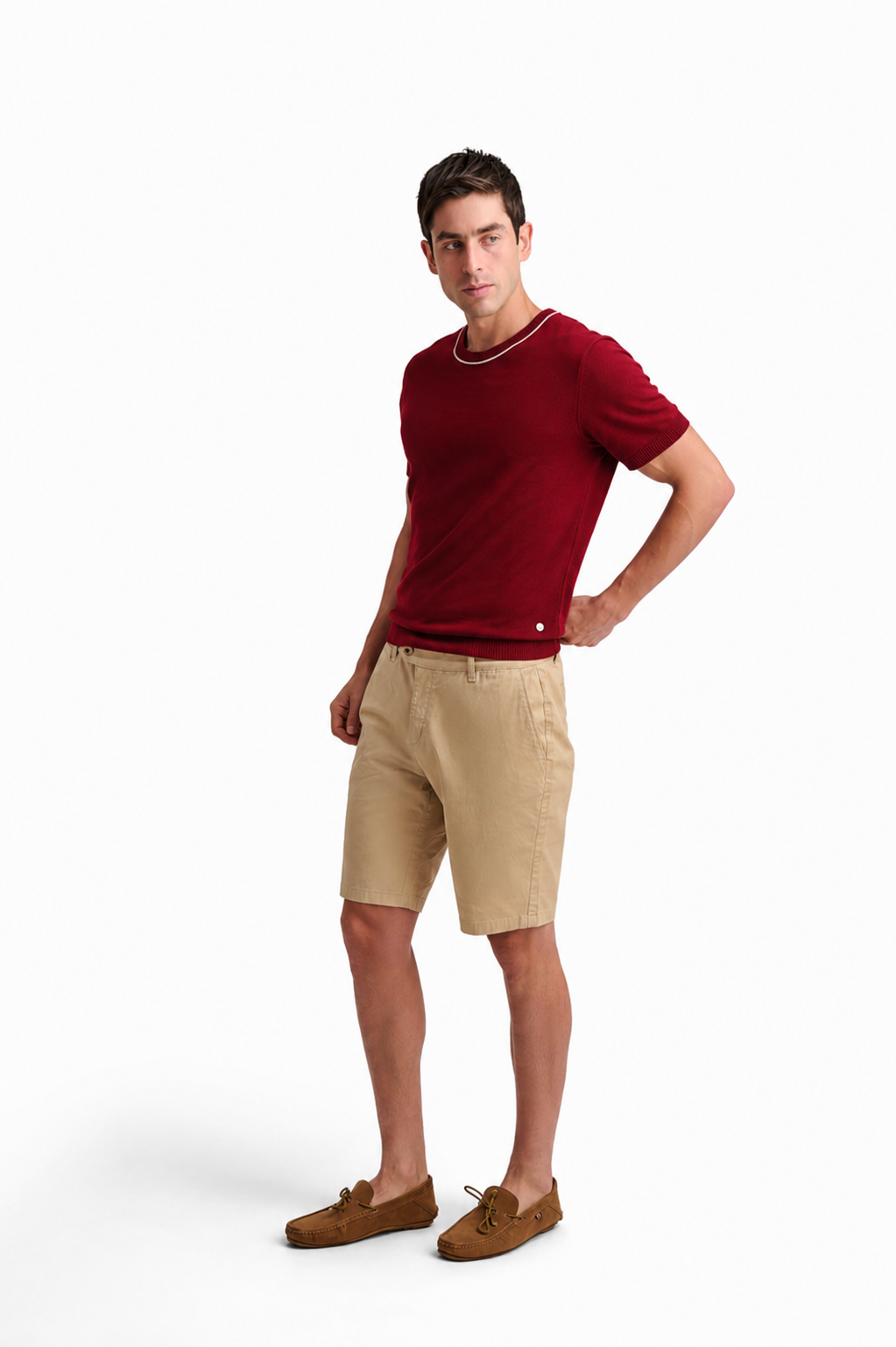 Cotton-Modal T-Shirt - Red