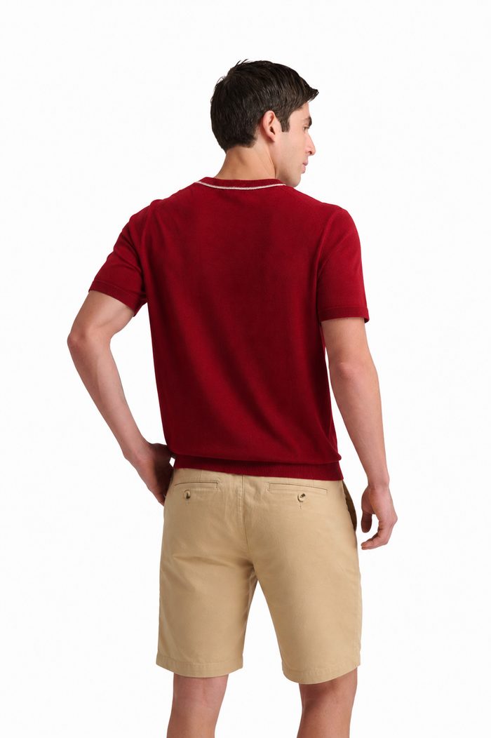 Cotton-Modal T-Shirt - Red