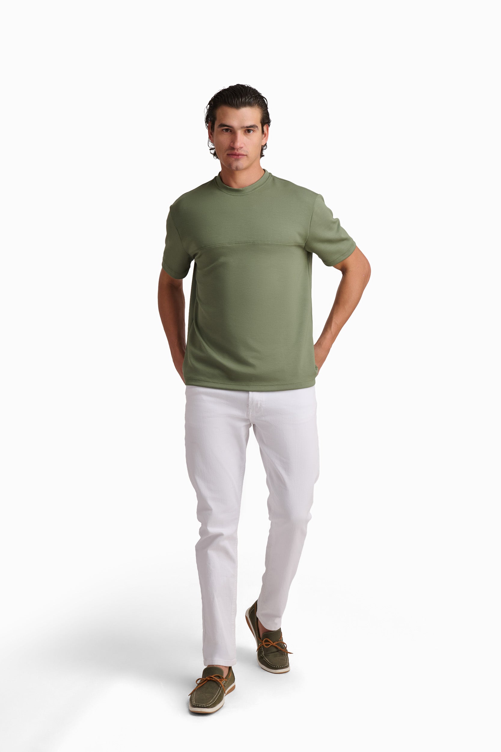 Men’s Olive Minimal Cotton T-Shirt