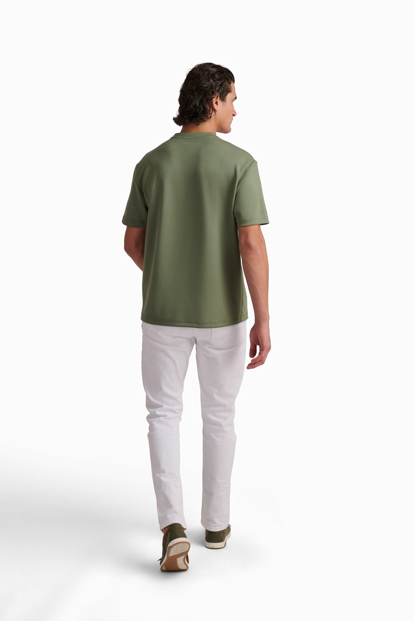 Olive Minimal Cotton T-Shirt