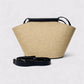 Natural Texture Structured Bag with Black Details