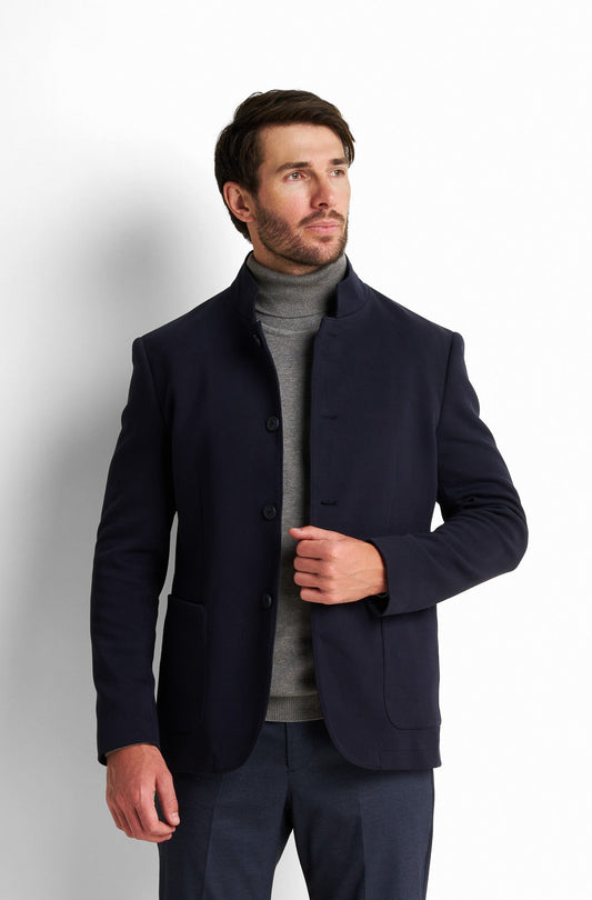 Single-Breasted Button-Front Jacket