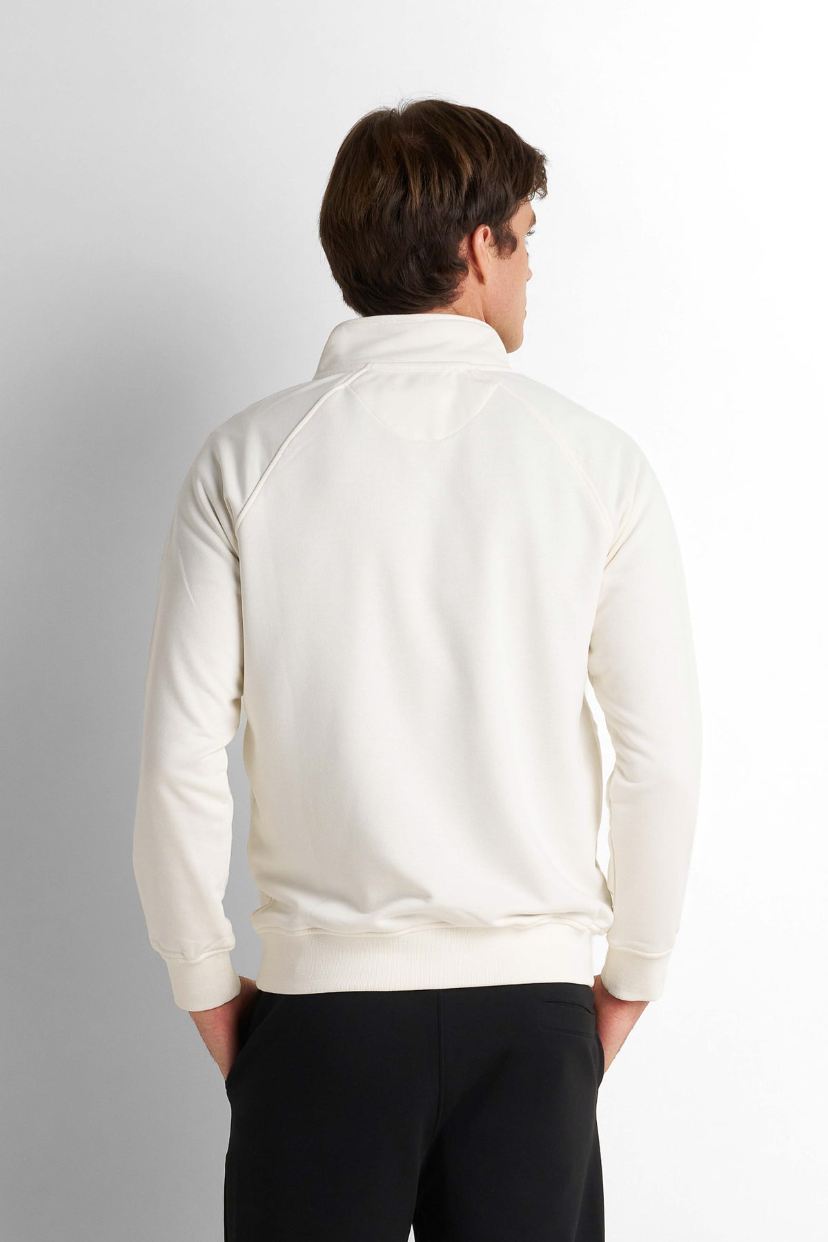 Half-Zip Knit Sweatshirt - Off White