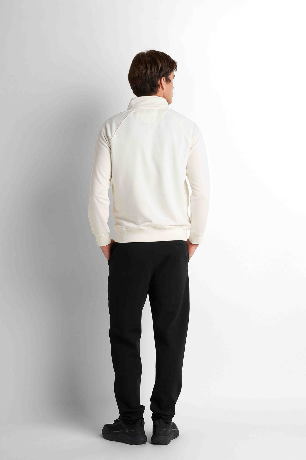 Half-Zip Knit Sweatshirt - Off White
