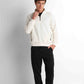 Half-Zip Knit Sweatshirt - Off White