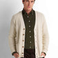 Shawl Collar Knit Cardigan - Light Beige