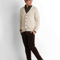 Shawl Collar Knit Cardigan - Light Beige