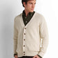 Shawl Collar Knit Cardigan - Light Beige