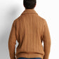 Cable-Knit Double-Breasted Cardigan