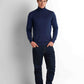 Turtleneck Knit Pullover - Navy