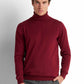 Turtleneck Knit Pullover - Burgundy