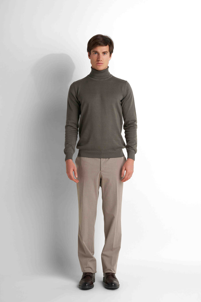 Turtleneck Knit Pullover - Charcoal