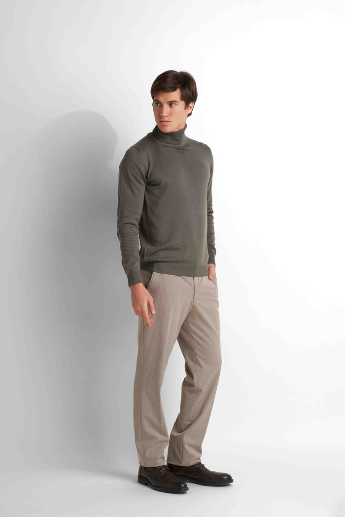 Turtleneck Knit Pullover - Charcoal