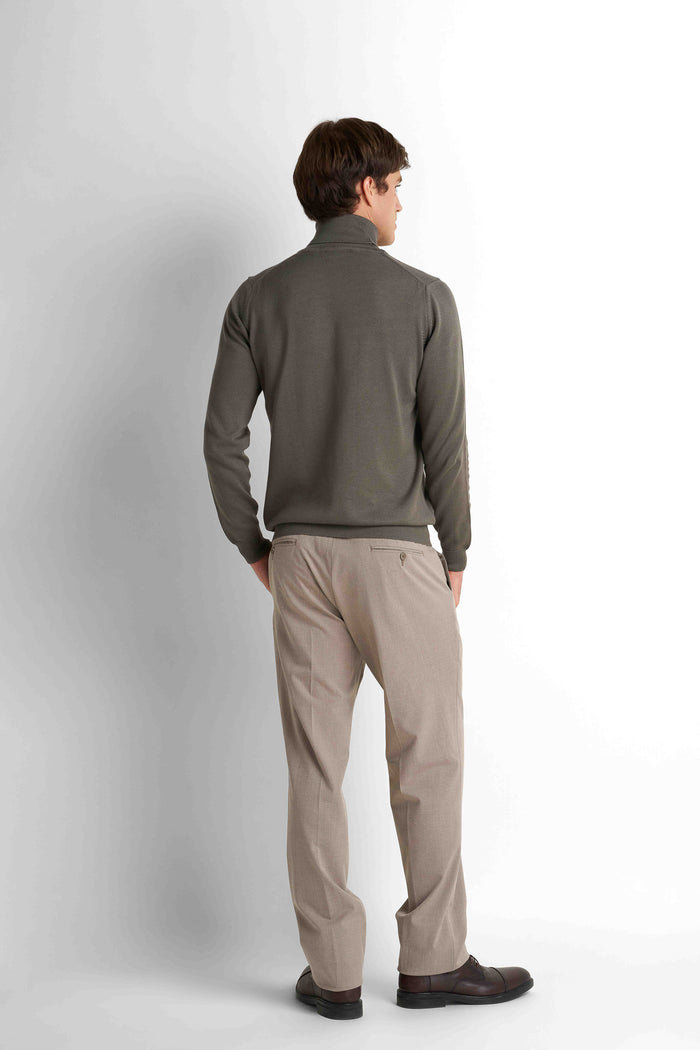 Turtleneck Knit Pullover - Charcoal