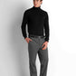 Turtleneck Knit Pullover - Black