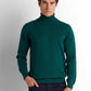 Turtleneck Knit Pullover - Teal