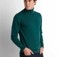 Turtleneck Knit Pullover - Teal