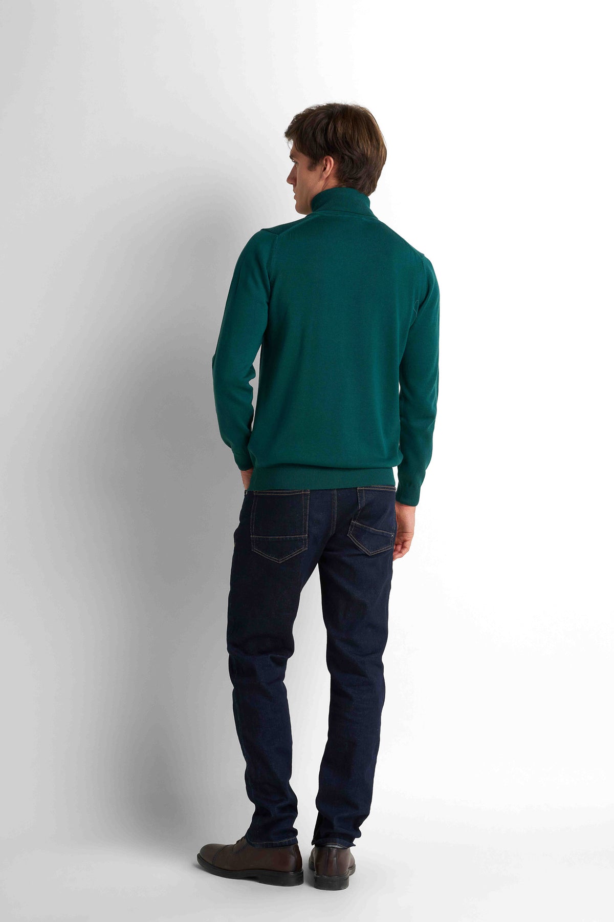 Turtleneck Knit Pullover - Teal