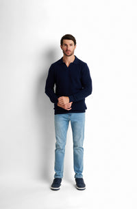 V-Neck Collared Pullover