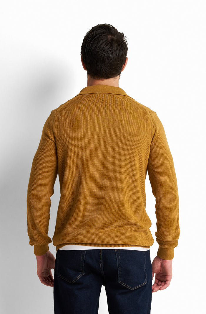 V-Neck Collared Pullover