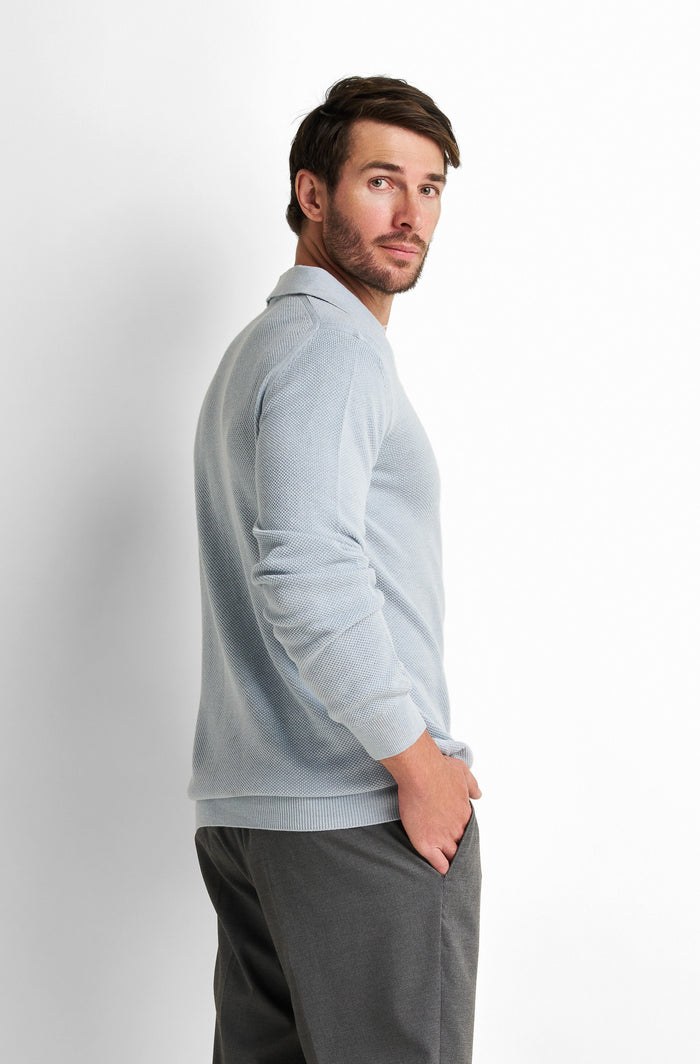 V-Neck Collared Pullover