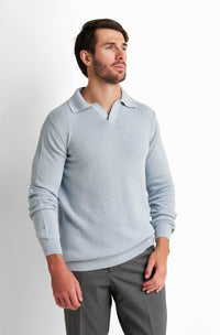 V-Neck Collared Pullover