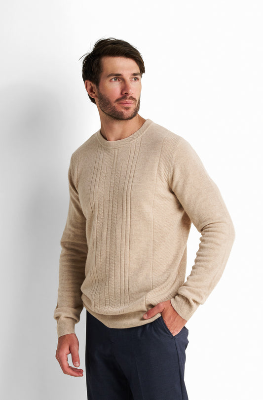 Crew-Neck Collared Pullover