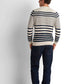 Striped Crew Neck Pullover - Light Beige
