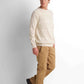 Textured Crew Neck Pullover - Light Beige