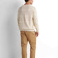 Textured Crew Neck Pullover - Light Beige