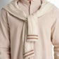 Crew Neck Knit Pullover - Light Beige