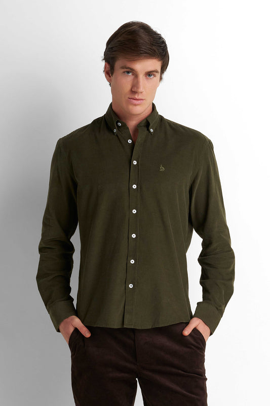 Corduroy Shirt - Dark Olive