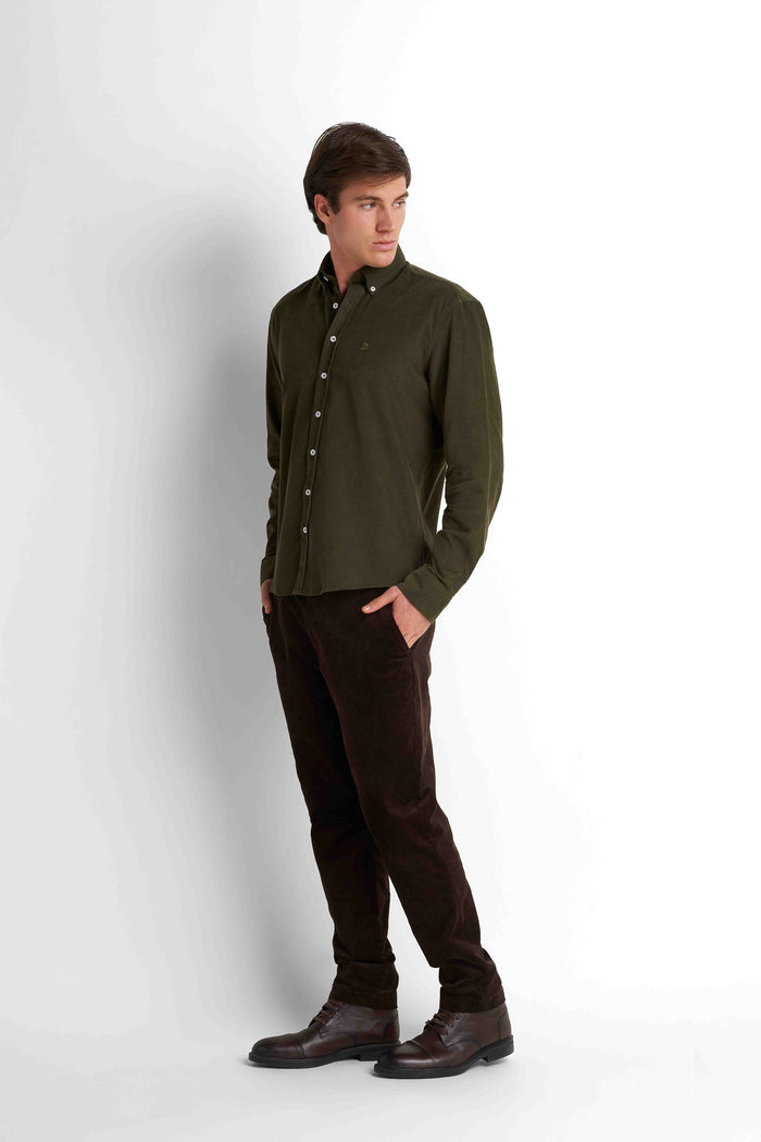 Corduroy Shirt - Dark Olive