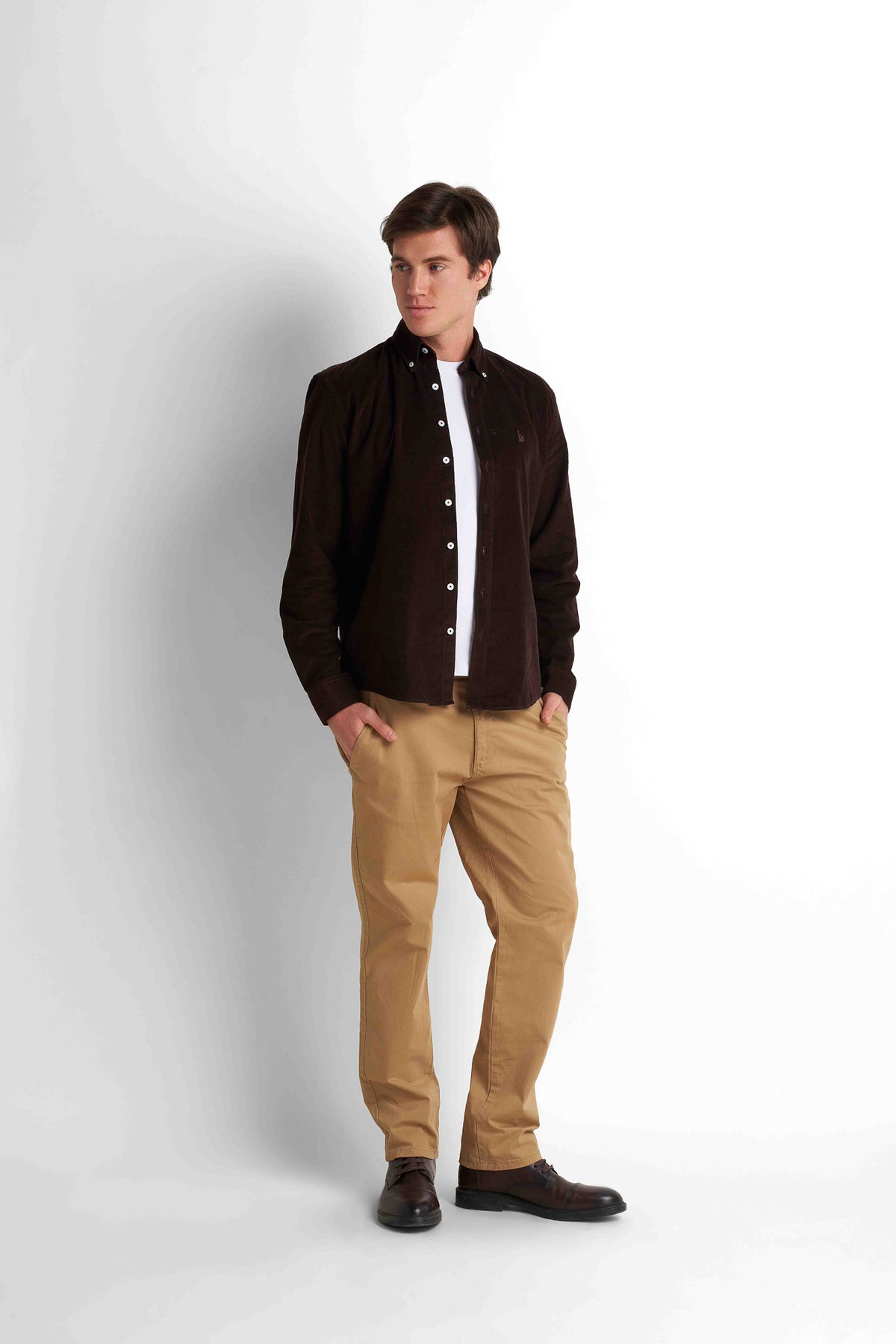 Corduroy Shirt - Chocolate Brown