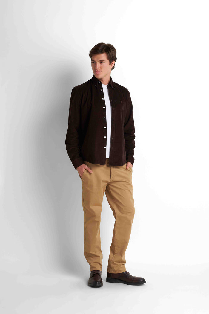 Corduroy Shirt - Chocolate Brown