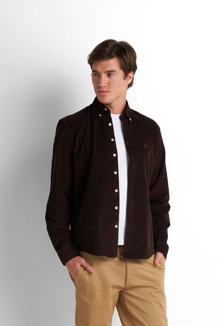 Corduroy Shirt - Chocolate Brown