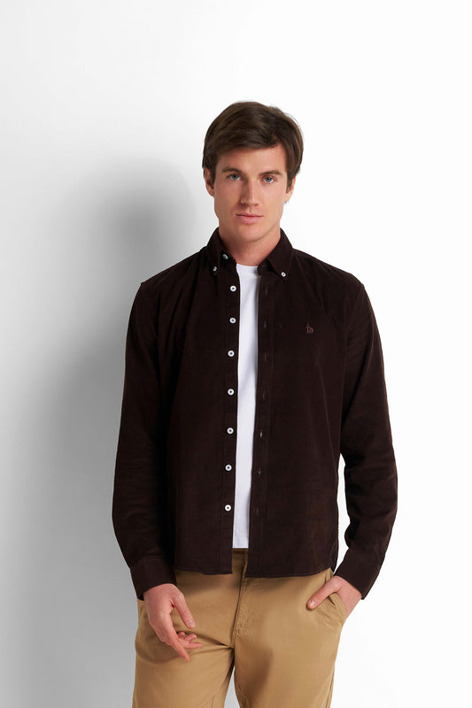 Corduroy Shirt - Chocolate Brown