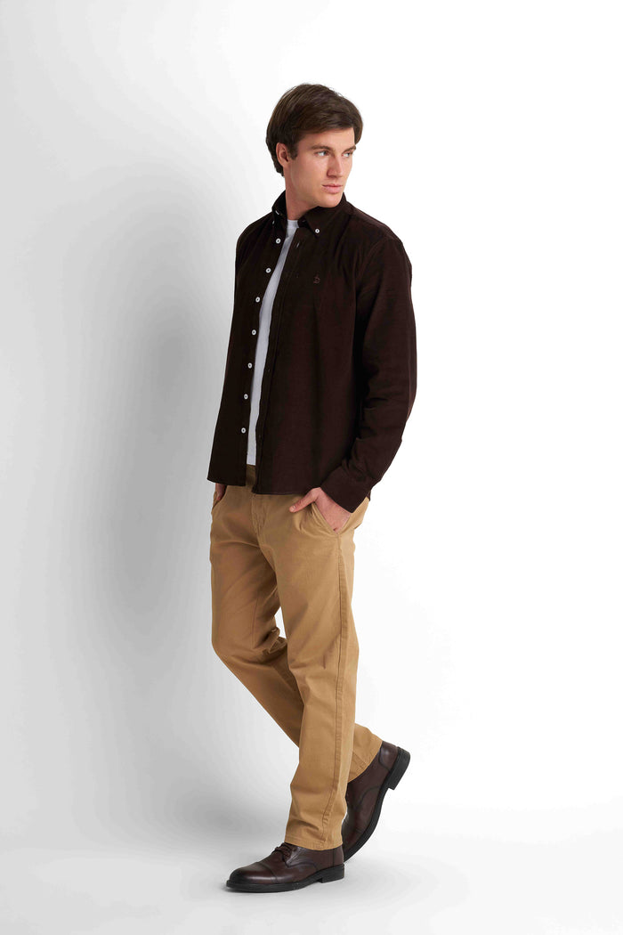 Corduroy Shirt - Chocolate Brown