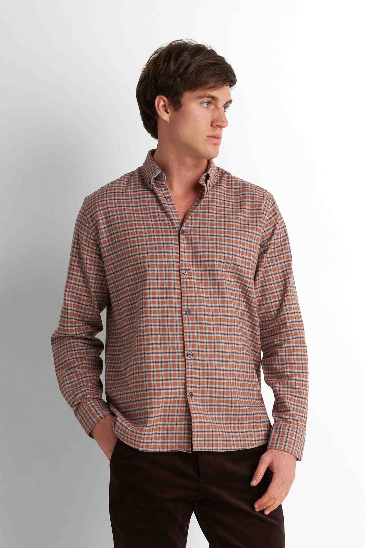Checked Flannel Shirt - Multicolor