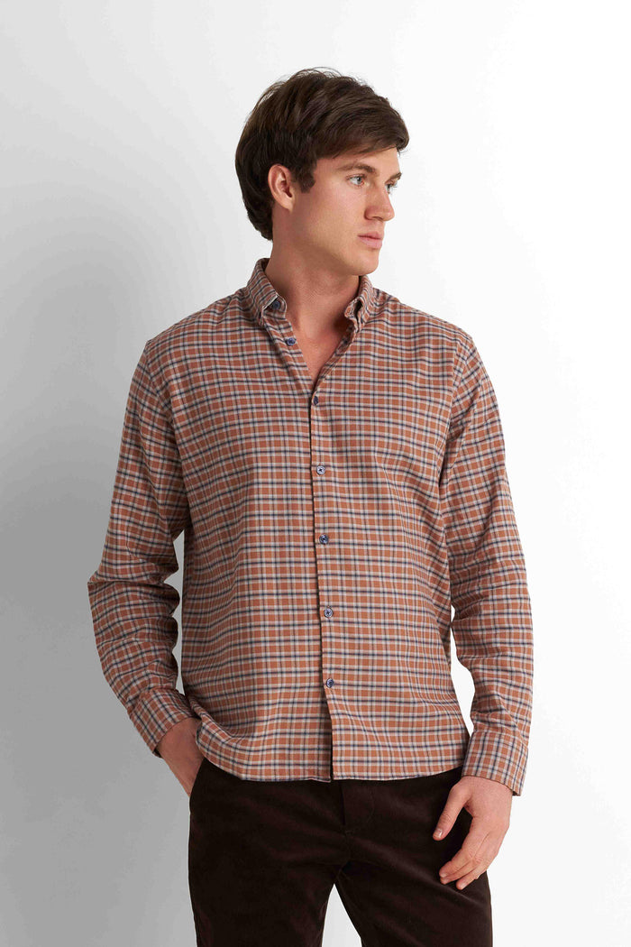 Checked Flannel Shirt - Multicolor