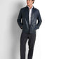 Faux Leather Overshirt - Navy