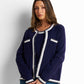 Soft-structured Knit Fabric Cardigan