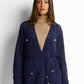 Belted Button-Front Cardigan