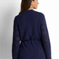 Belted Button-Front Cardigan