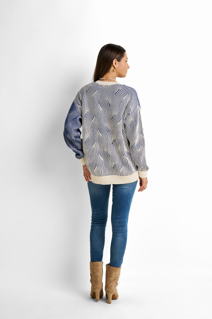 Loose-Fit V-Neck Cardigan