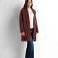 Longline Knit Cardigan - Brown
