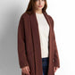 Longline Knit Cardigan - Brown