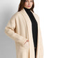 Longline Knit Cardigan - Dark Beige