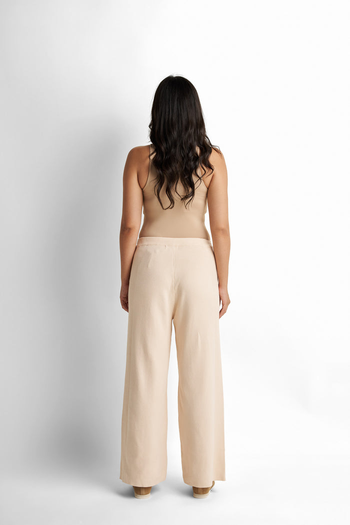 Drawstring wide-leg pants